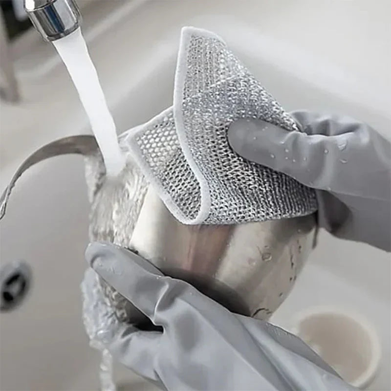 Multipurpose Wire Dishwashing Rags for Wet and Dry (Pack of 10)