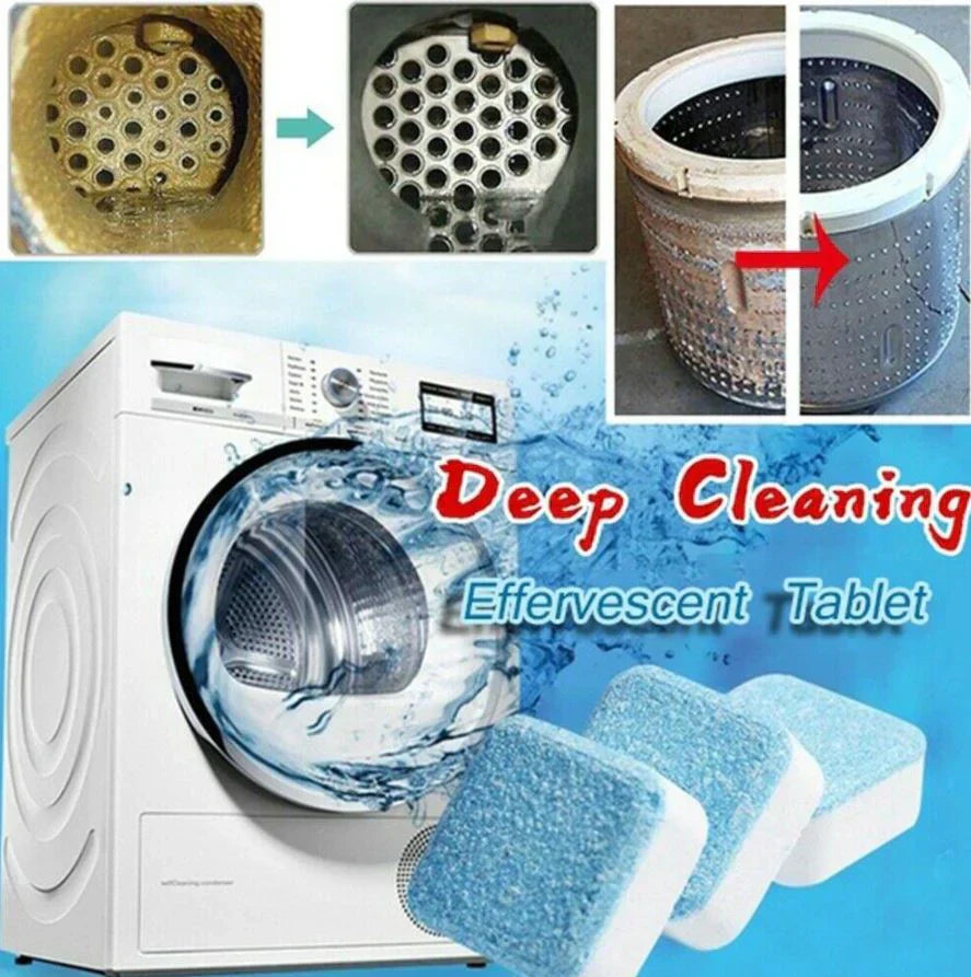 10 PC Washing Machine Drum Cleaning Tablets (Kitchen Sink Corner FREE)