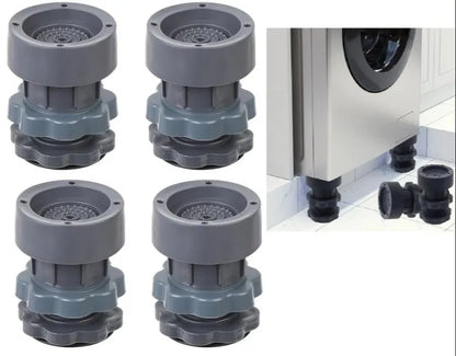 4 pc Adjustable & Heavy-Duty Washing Machine Vibration Feet Pad
